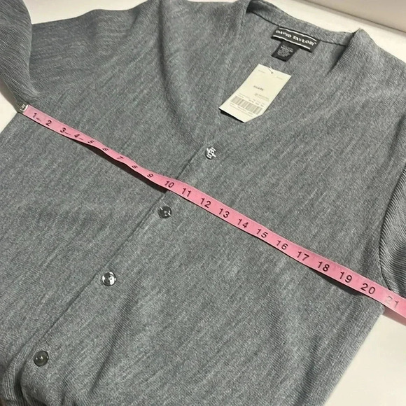 NWT 90s vintage cardigan Sears David Taylor grandpa sweater size medium neutral - Picture 4 of 13